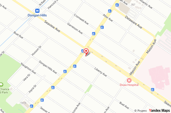 Map showing O' Couture at 1752 Hylan Blvd, Dongan Hills, Staten Island